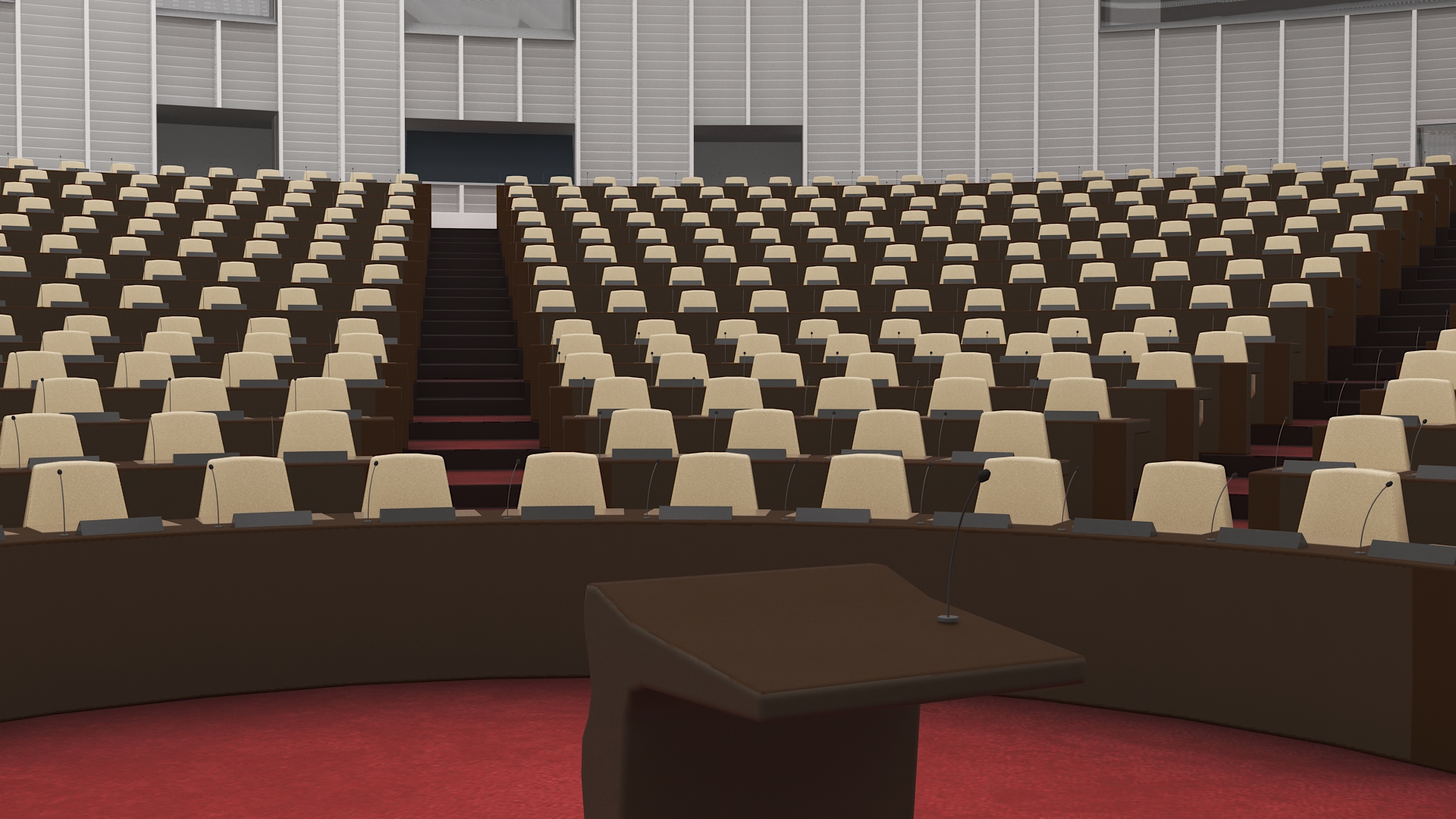 Parliament Chamber Interior 3D