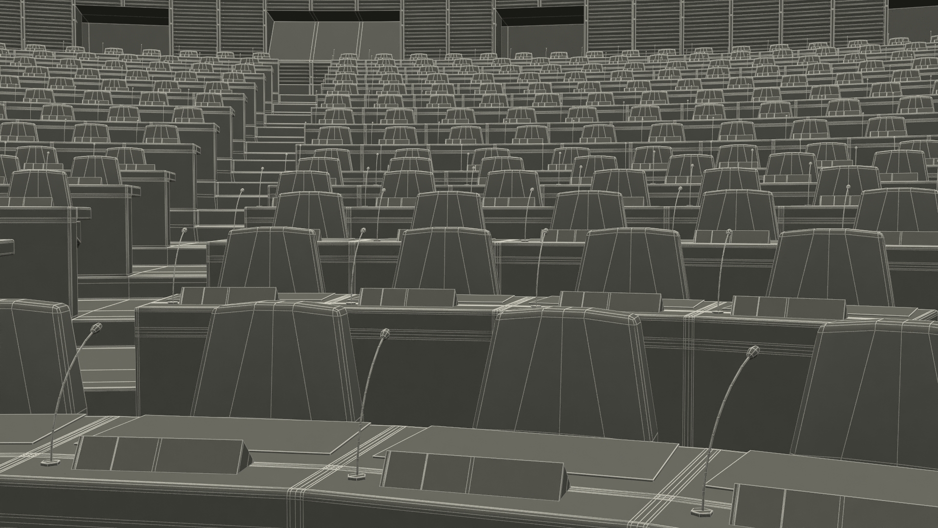 Parliament Chamber Interior 3D