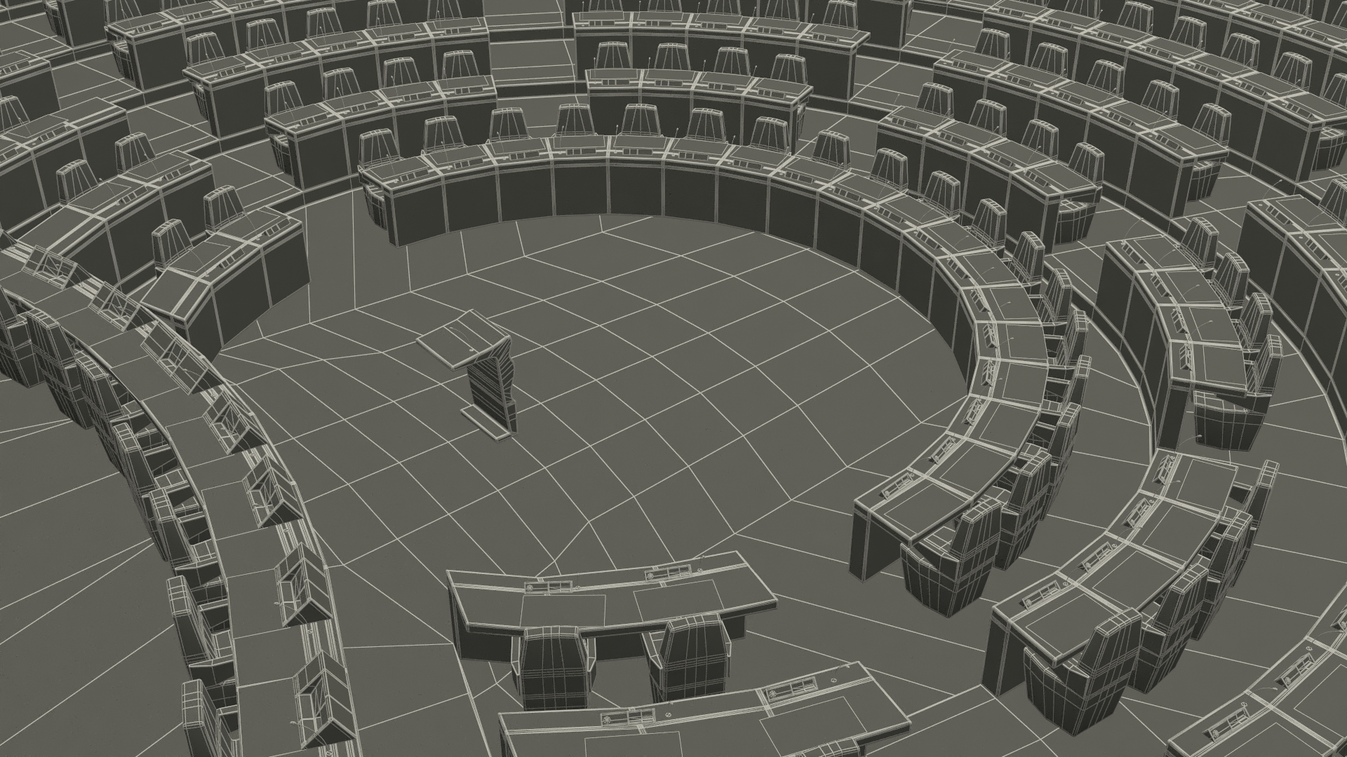 Parliament Chamber Interior 3D