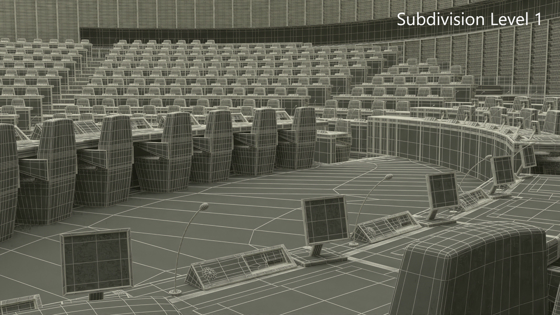 Parliament Chamber Interior 3D