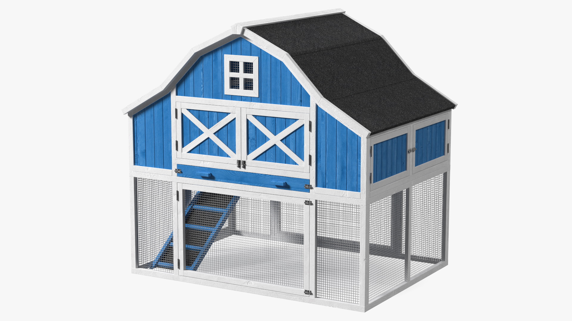 Chicken Coop Blue 3D