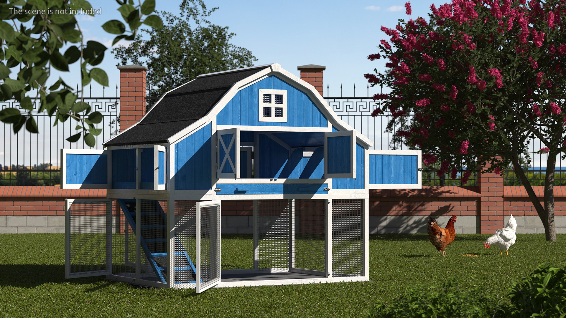 Chicken Coop Blue 3D
