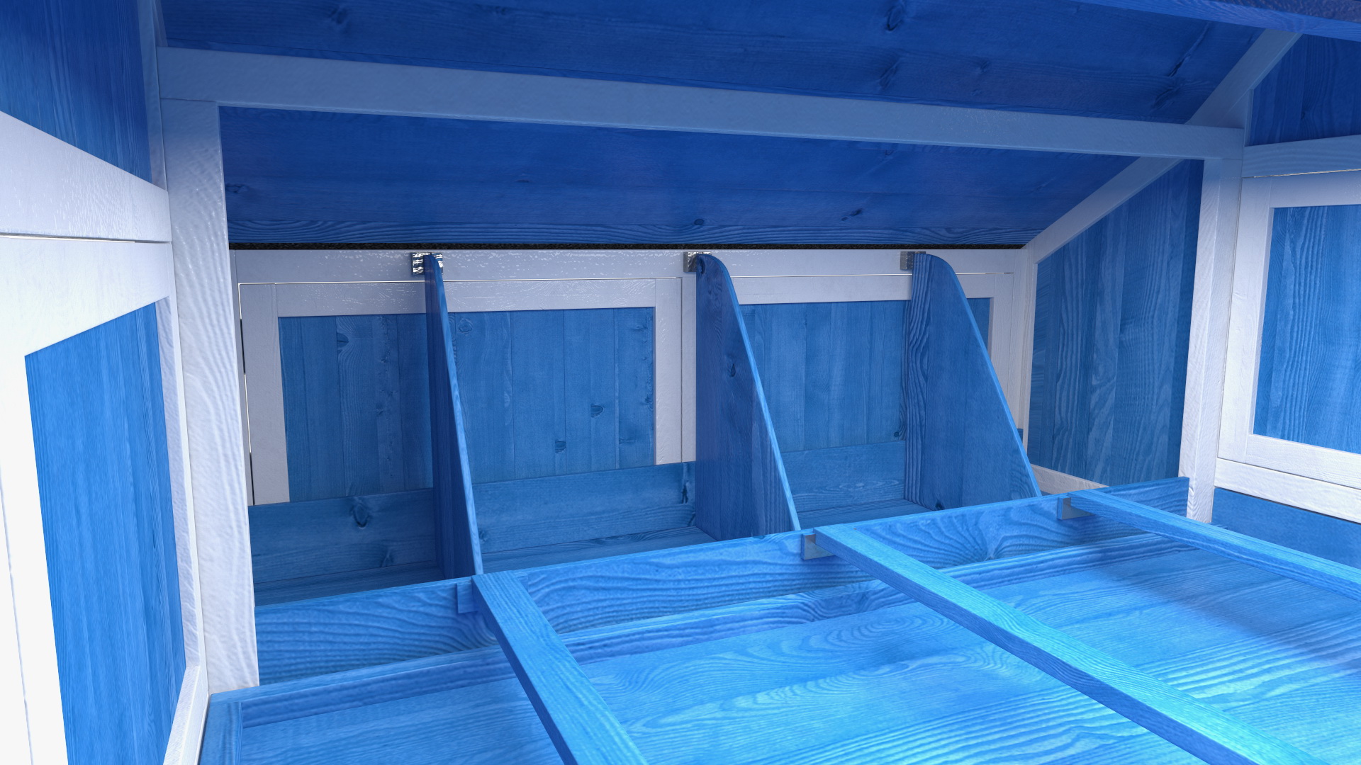 Chicken Coop Blue 3D