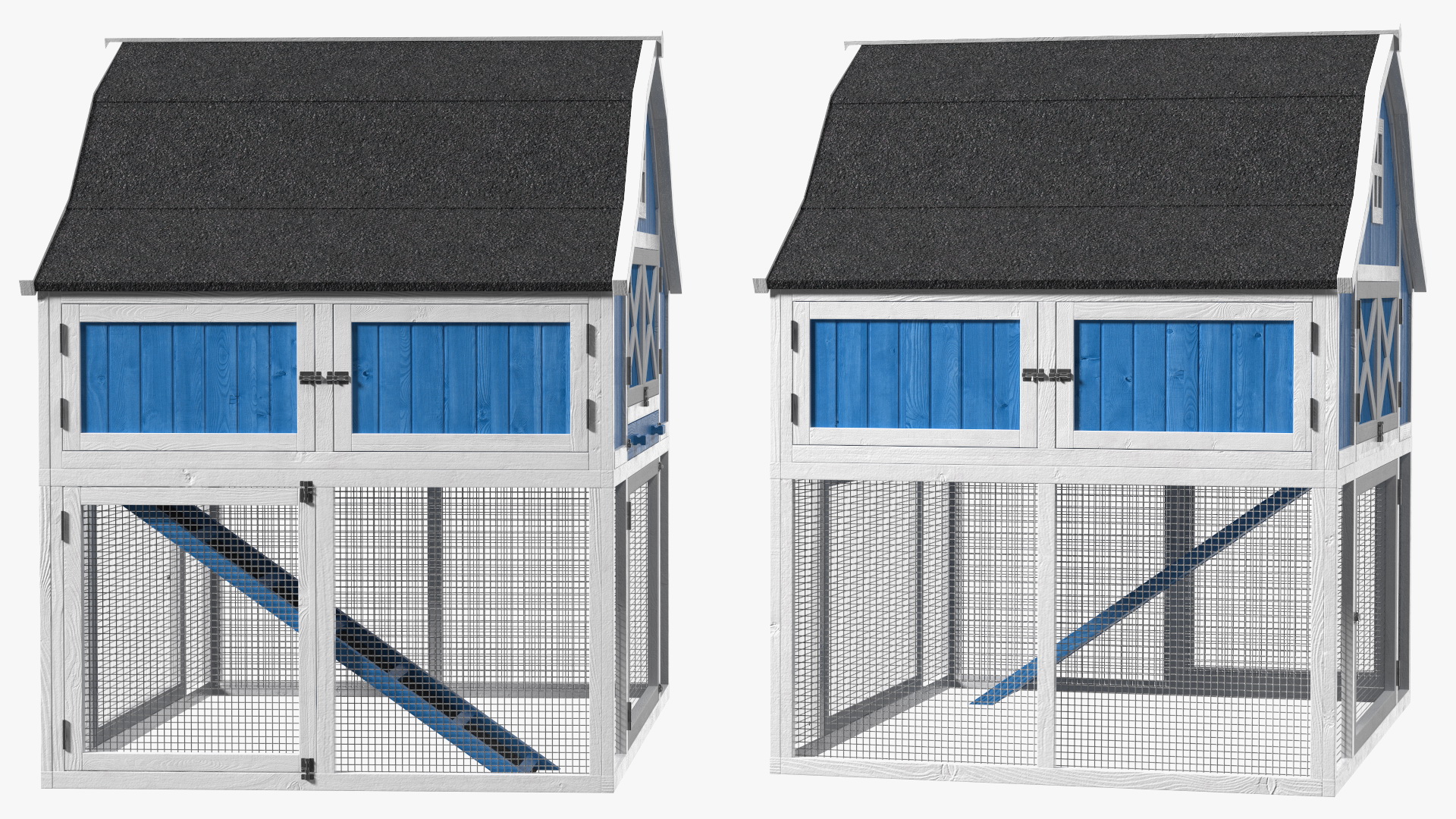 Chicken Coop Blue 3D