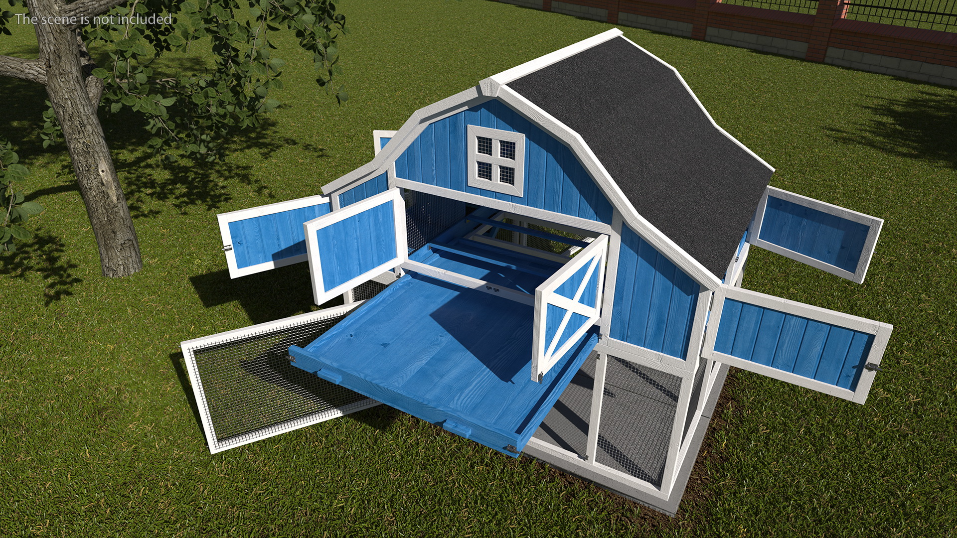 Chicken Coop Blue 3D