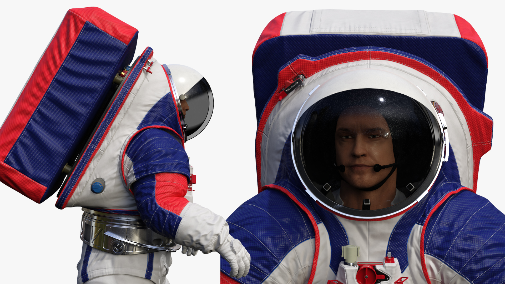 Spacesuit NASA Astronaut xEMU Walking Pose 3D