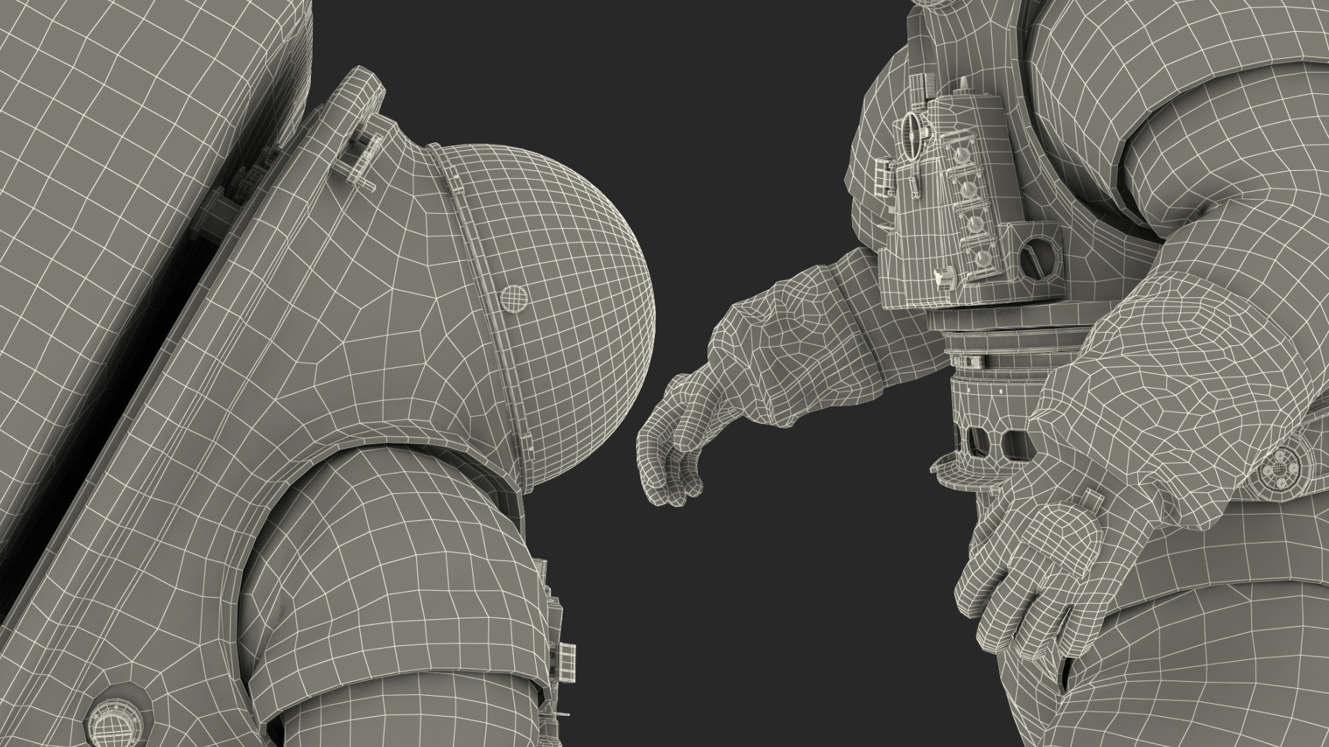 Spacesuit NASA Astronaut xEMU Walking Pose 3D