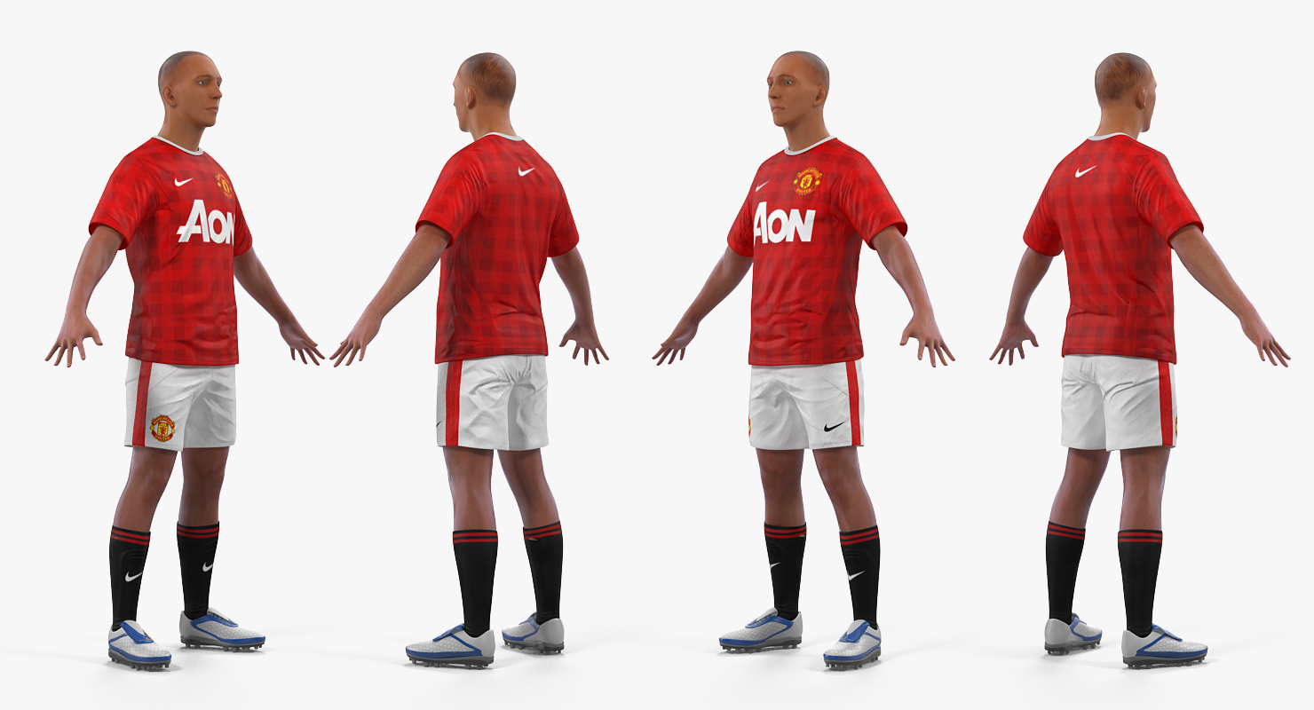 3D Soccer or Football Player Manchester United model