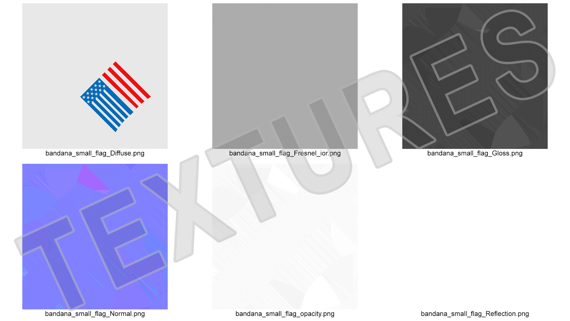3D model USA Flag Bandana Headband
