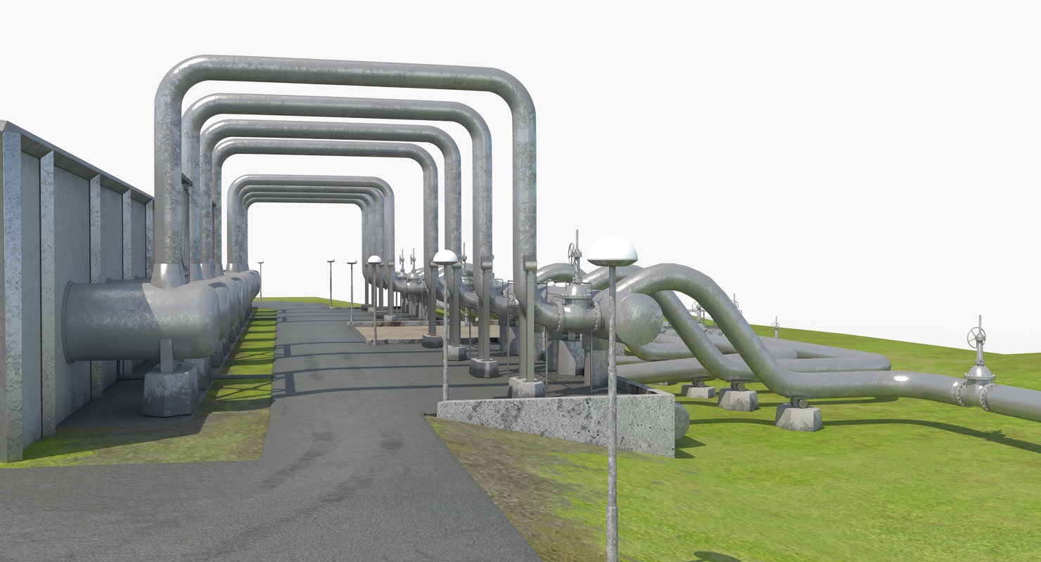 Geothermal Power Plant 3D