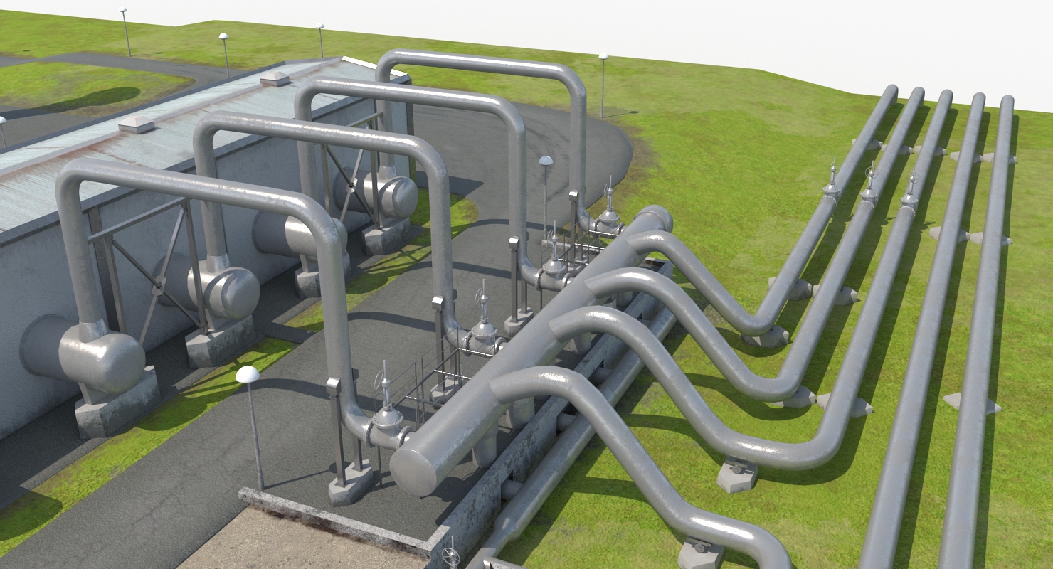 Geothermal Power Plant 3D