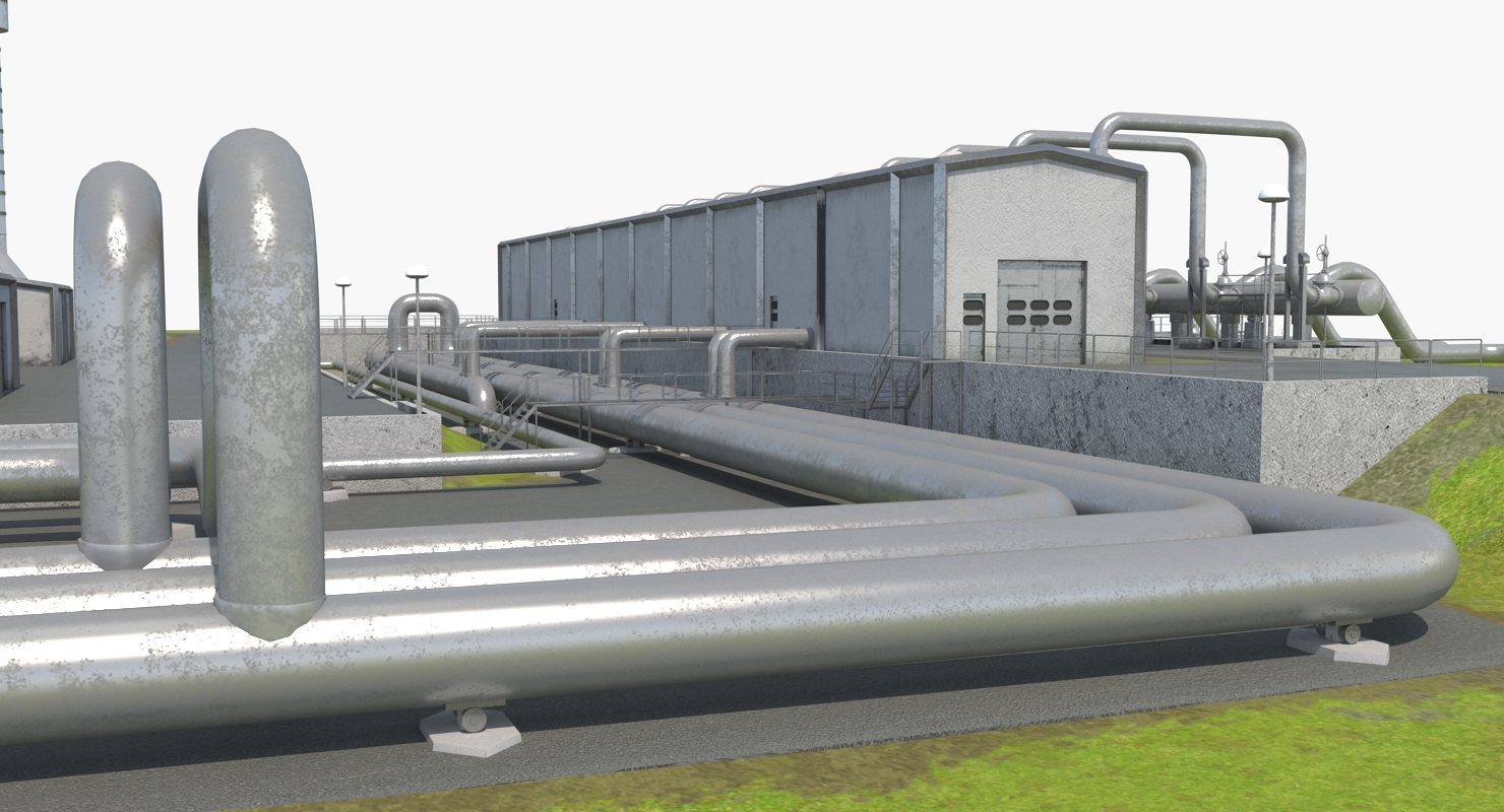 Geothermal Power Plant 3D