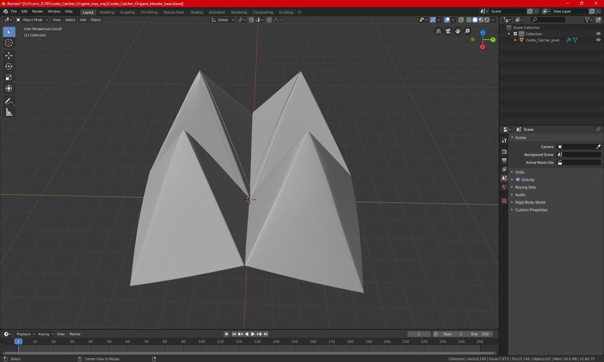 Fortune Teller Origami 3D