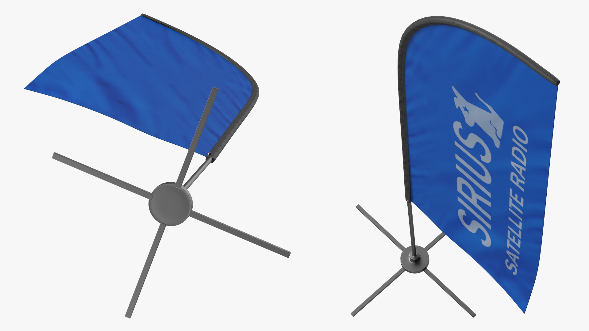 3D model Feather Flag Banner with Stand