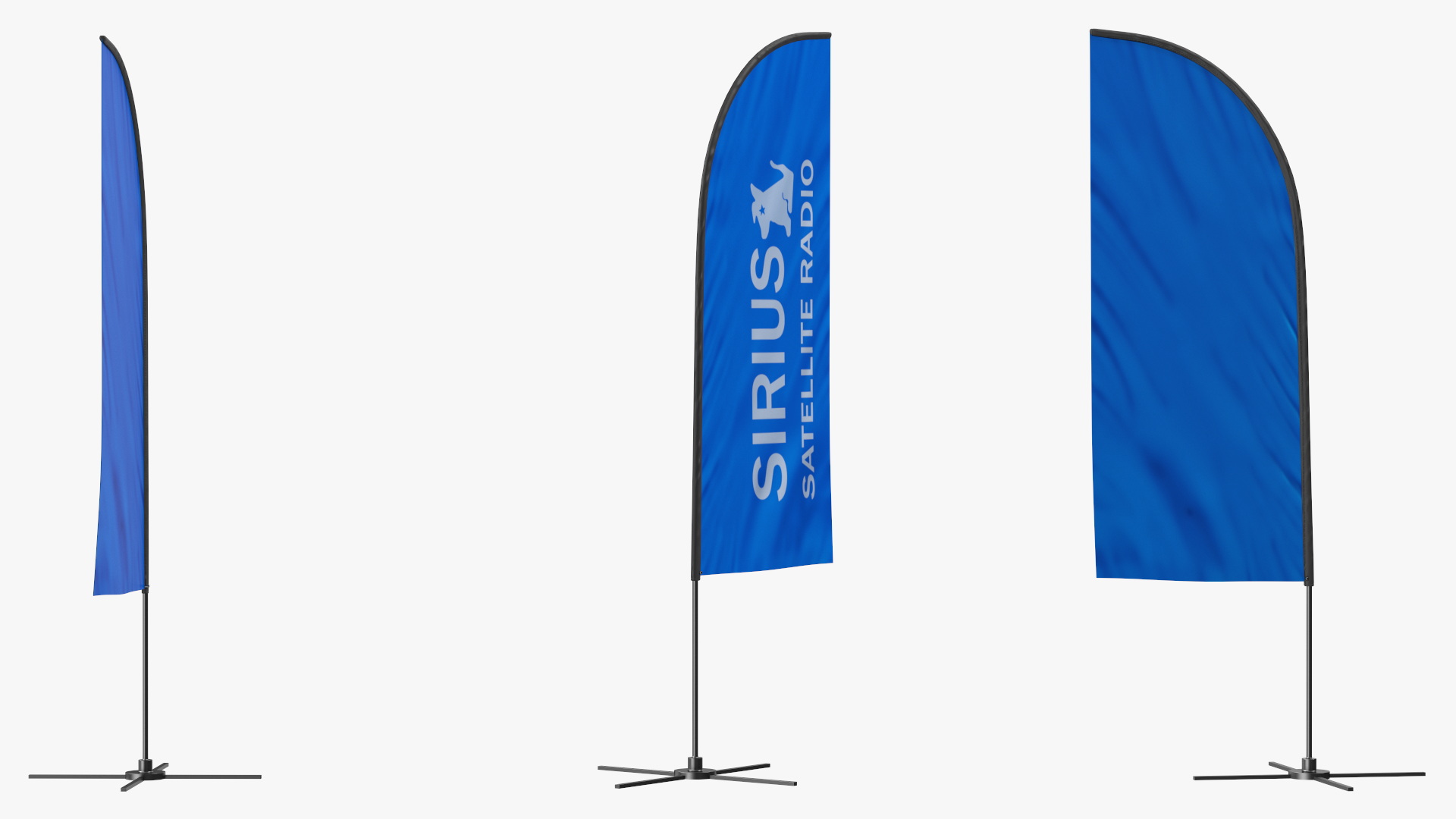 3D model Feather Flag Banner with Stand
