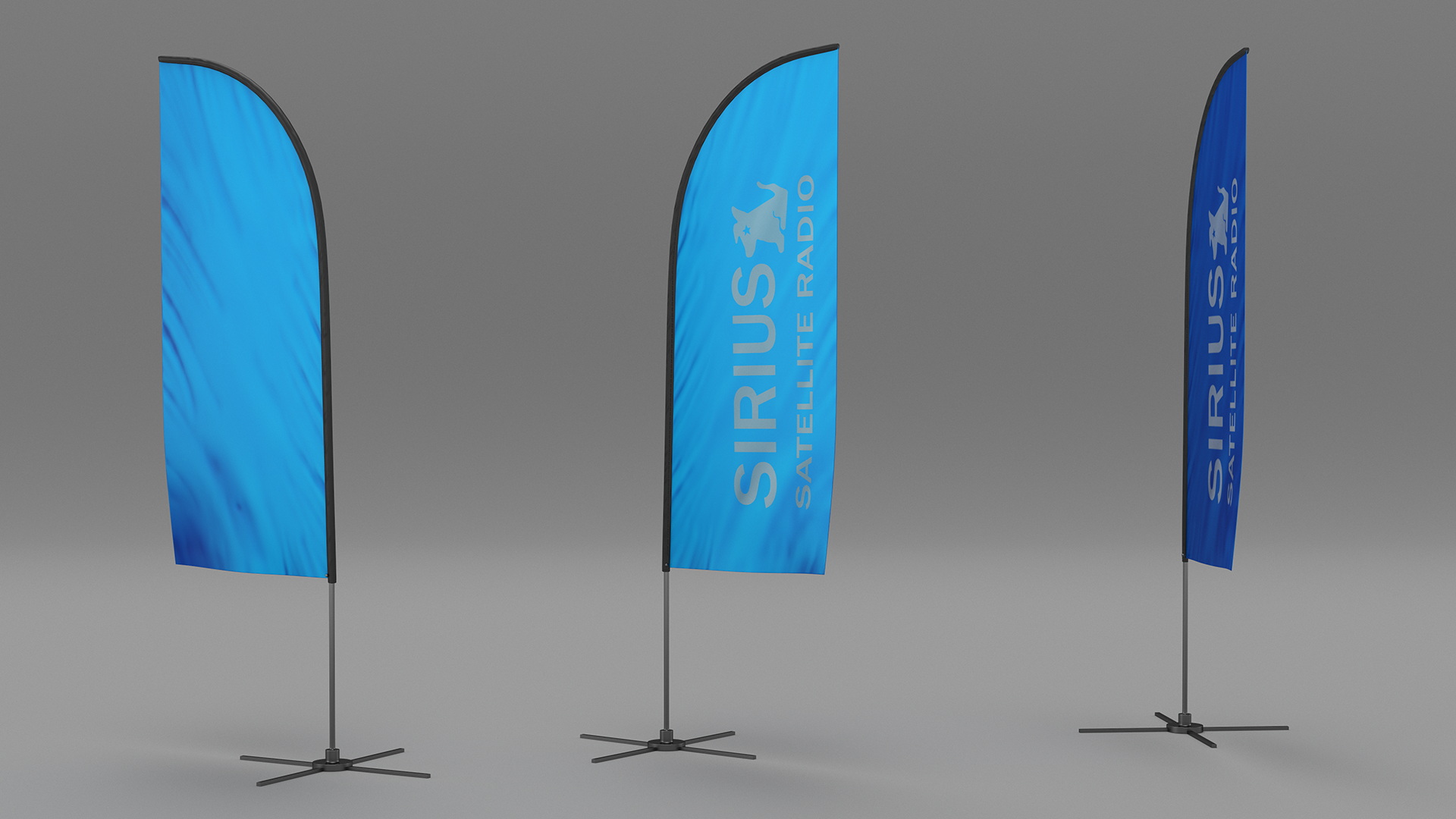 3D model Feather Flag Banner with Stand