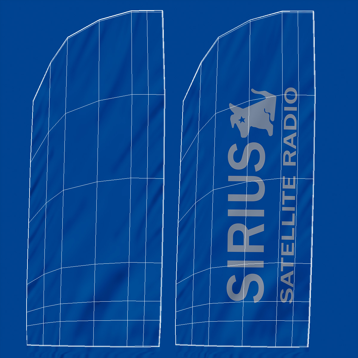 3D model Feather Flag Banner with Stand