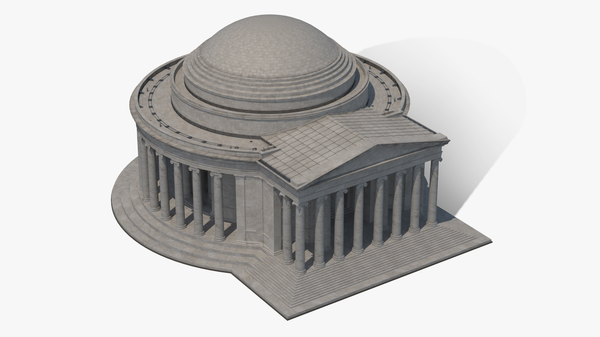 Neoclassical Rotunda Building 3D model