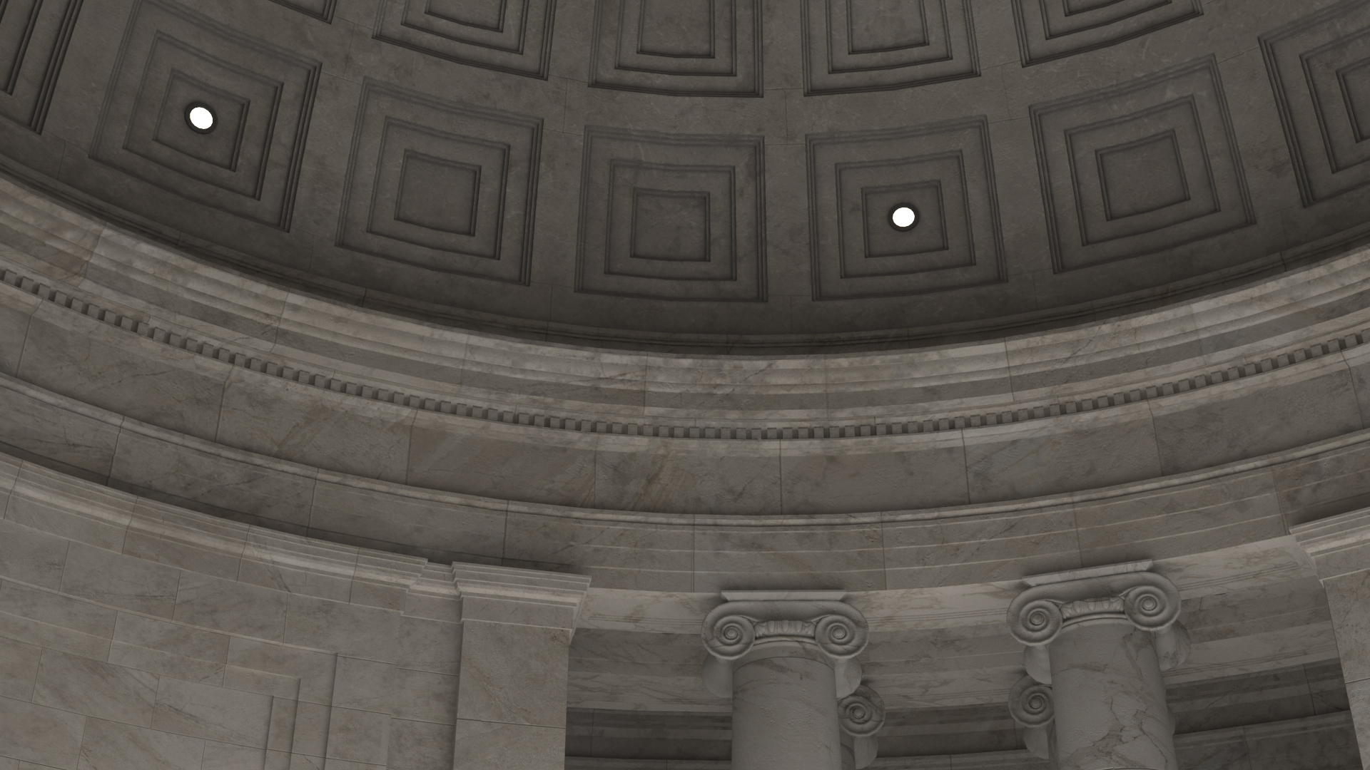 Neoclassical Rotunda Building 3D model