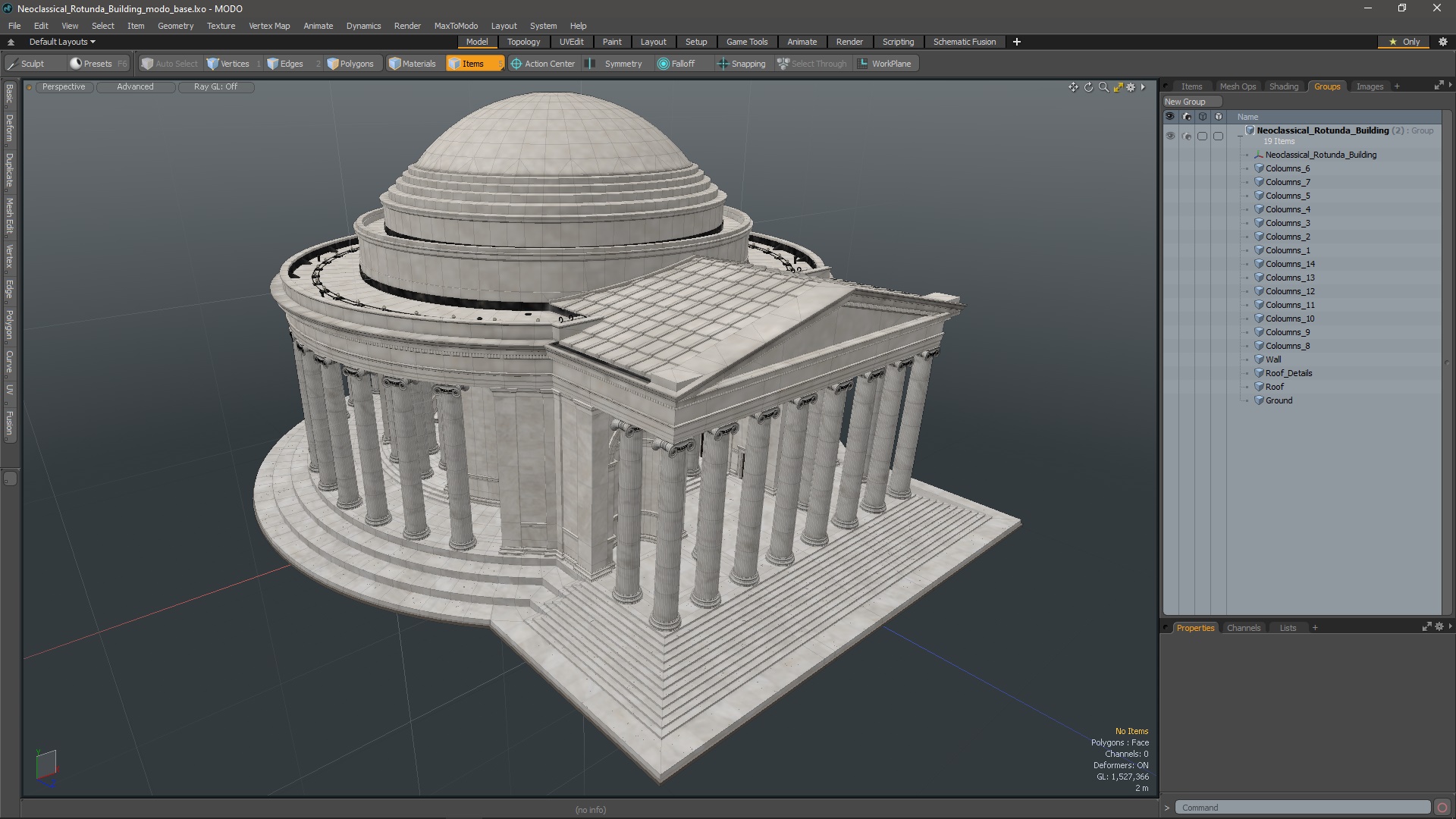 Neoclassical Rotunda Building 3D model