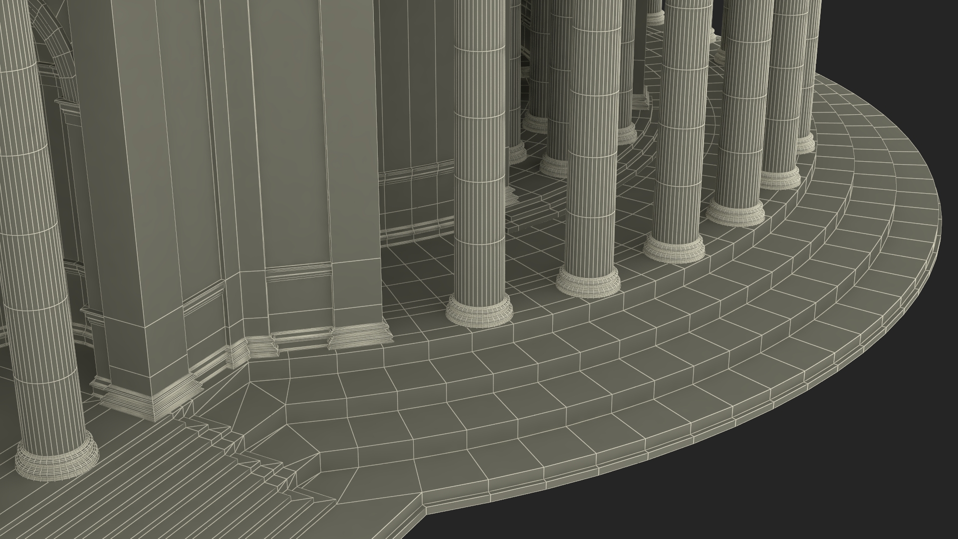 Neoclassical Rotunda Building 3D model