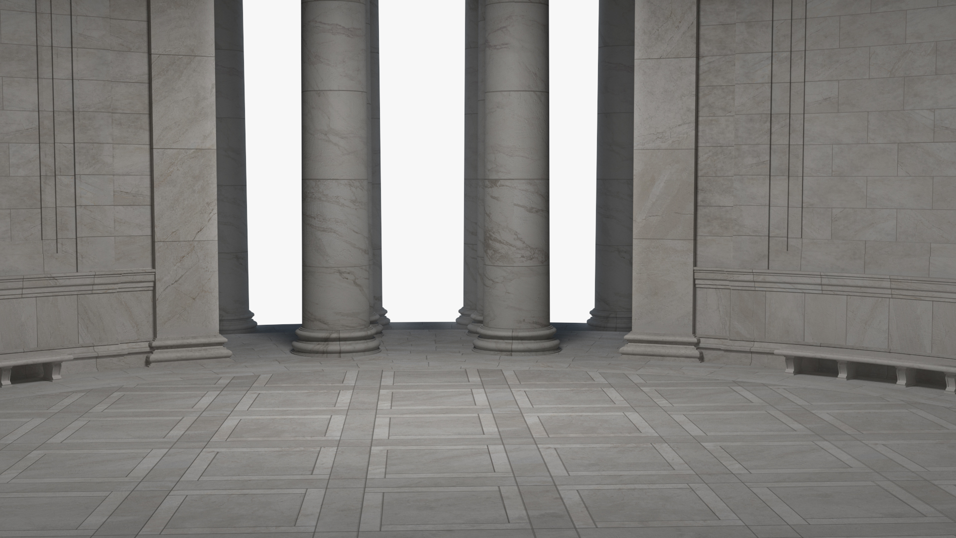 Neoclassical Rotunda Building 3D model