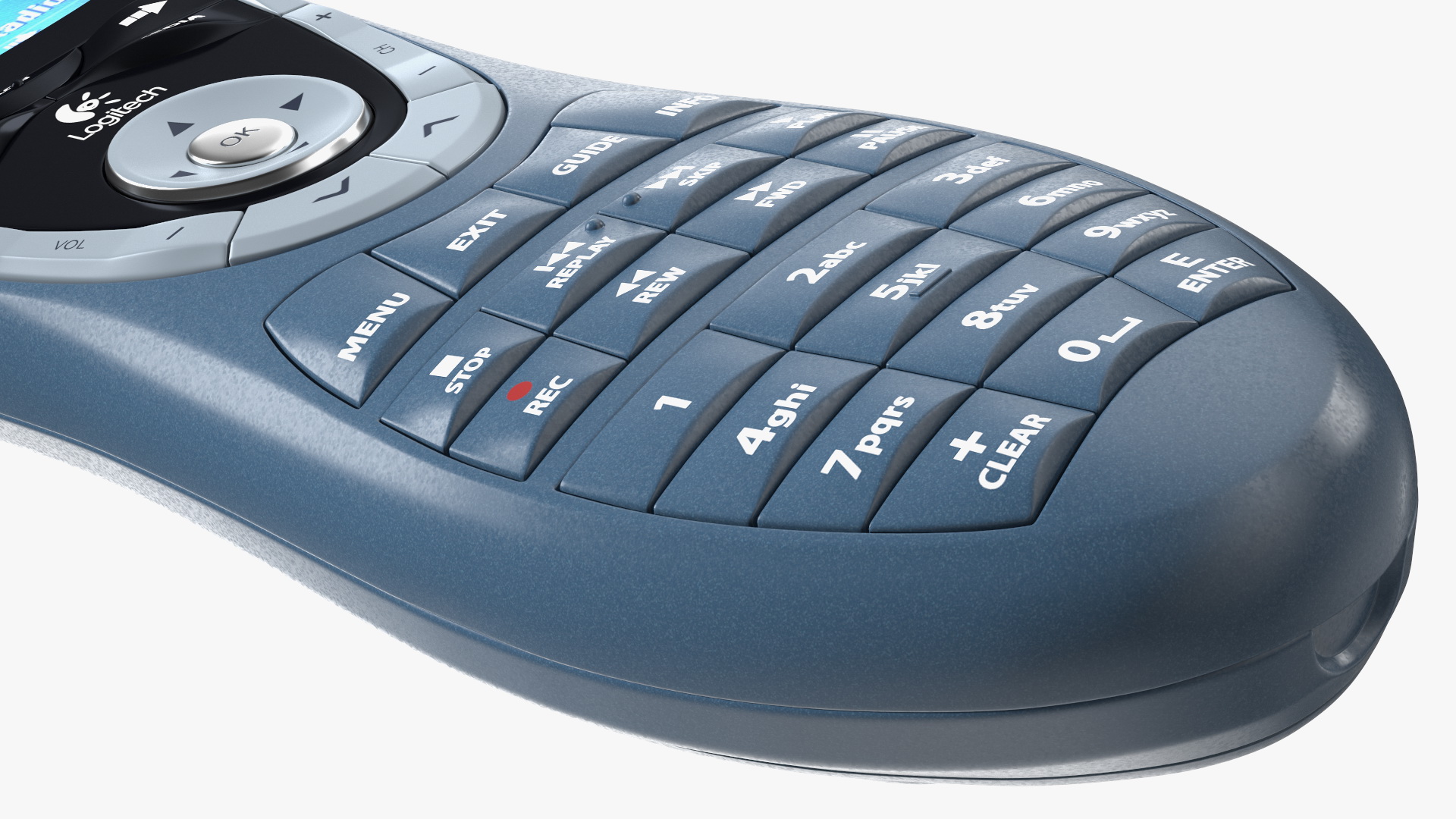 3D model Universal Remote Control Logitech Harmony 880 Blue