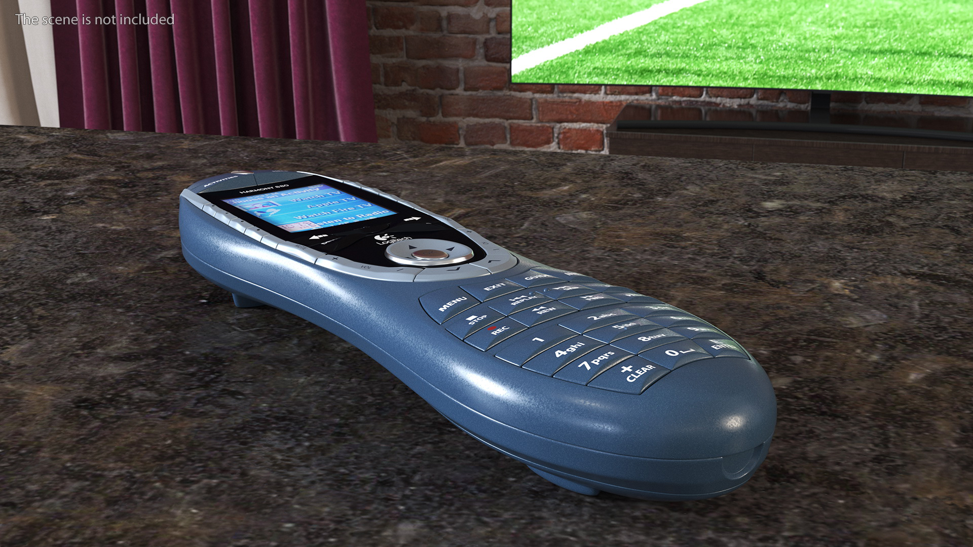 3D model Universal Remote Control Logitech Harmony 880 Blue