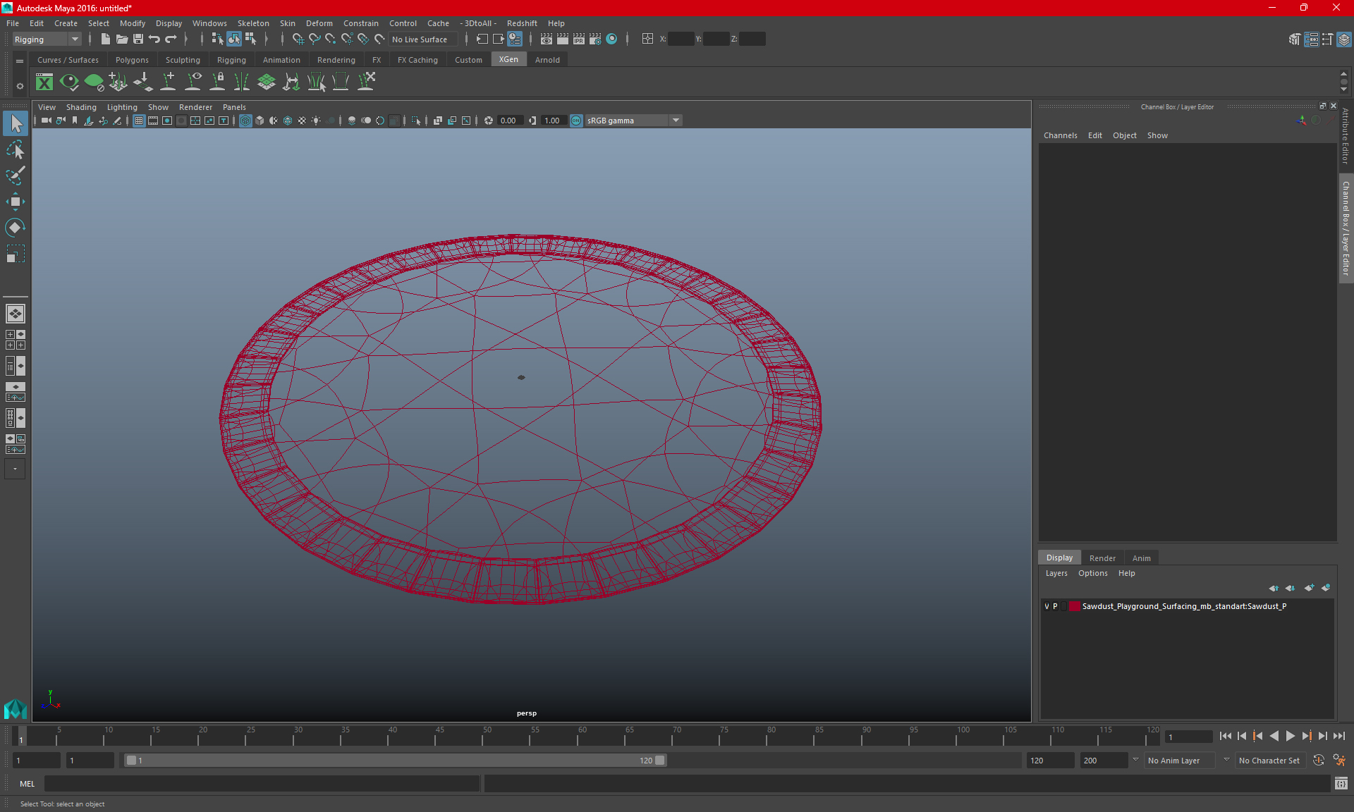 3D Sawdust Playground Surfacing model