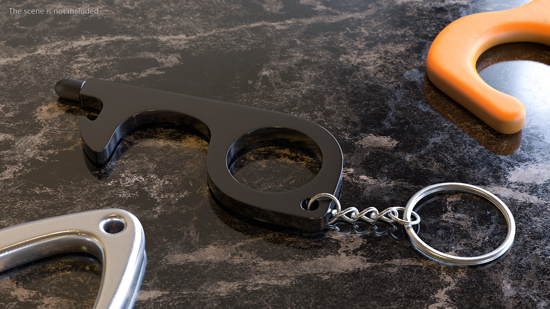 3D No Touch Tool Keychain Black model