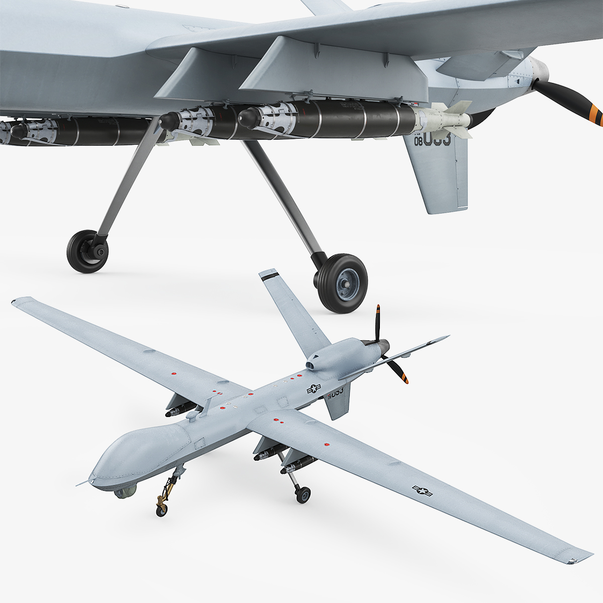 General Atomics MQ 9 Reaper with GBU 54 Rigged