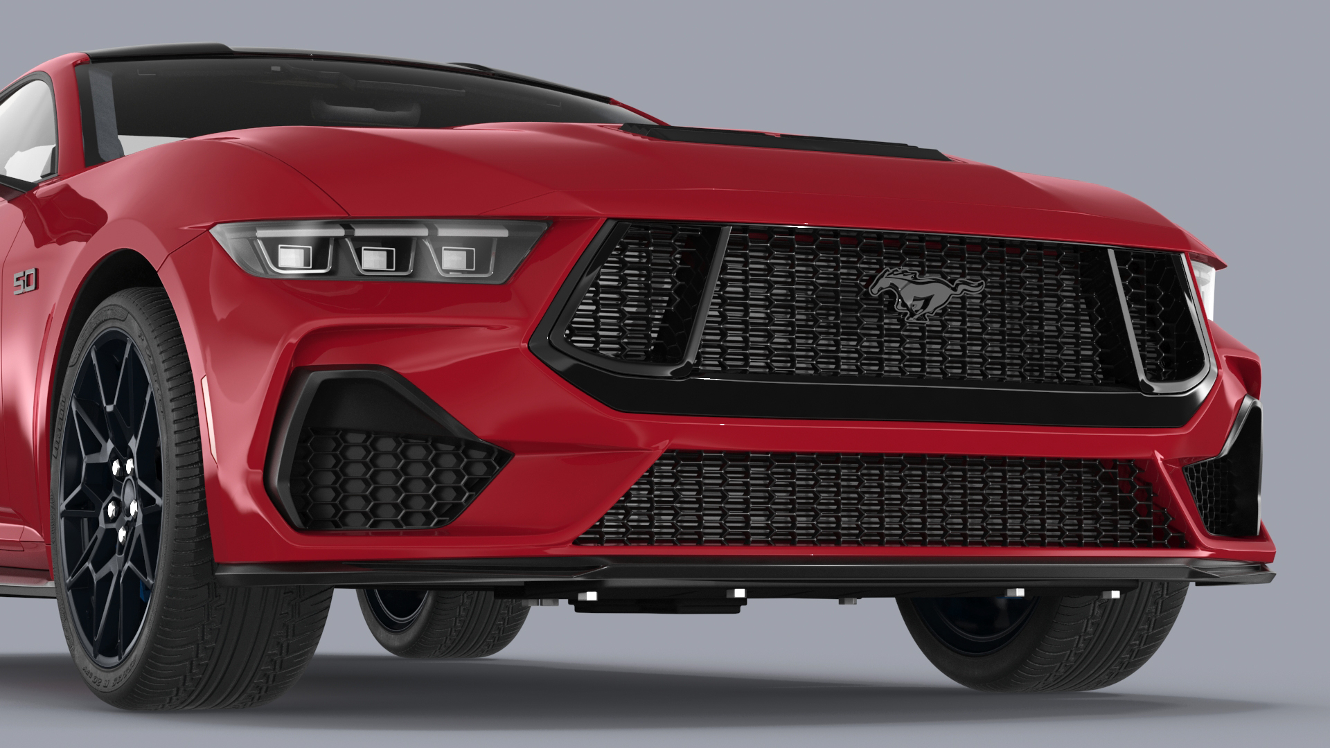 3D Ford Mustang 2024 Red