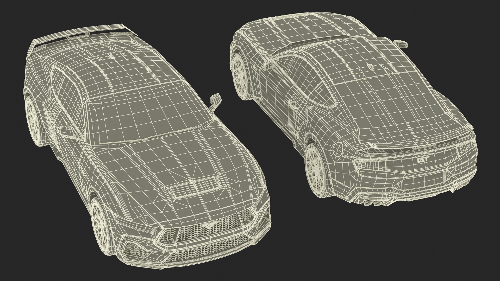 3D Ford Mustang 2024 Red