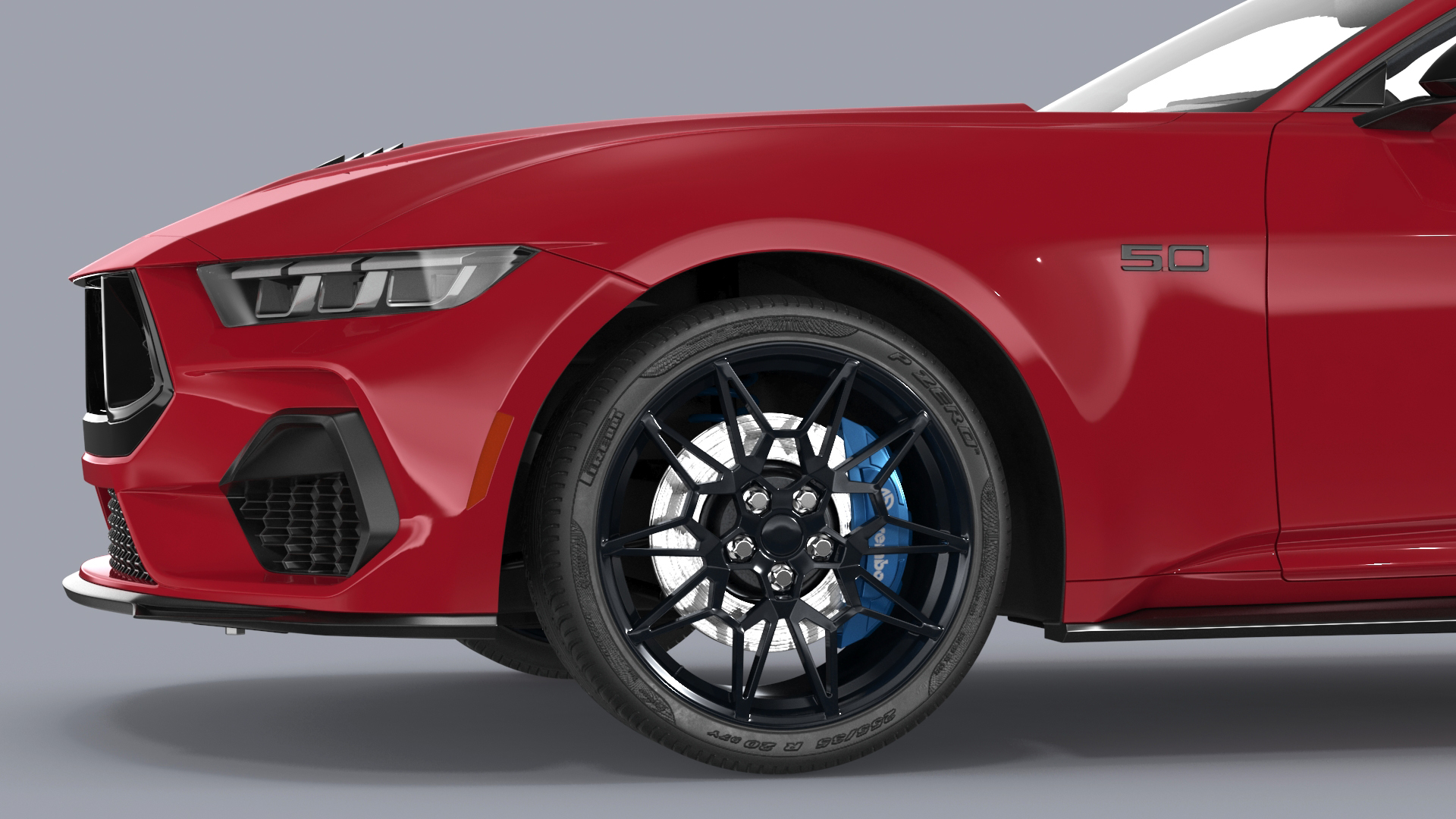3D Ford Mustang 2024 Red