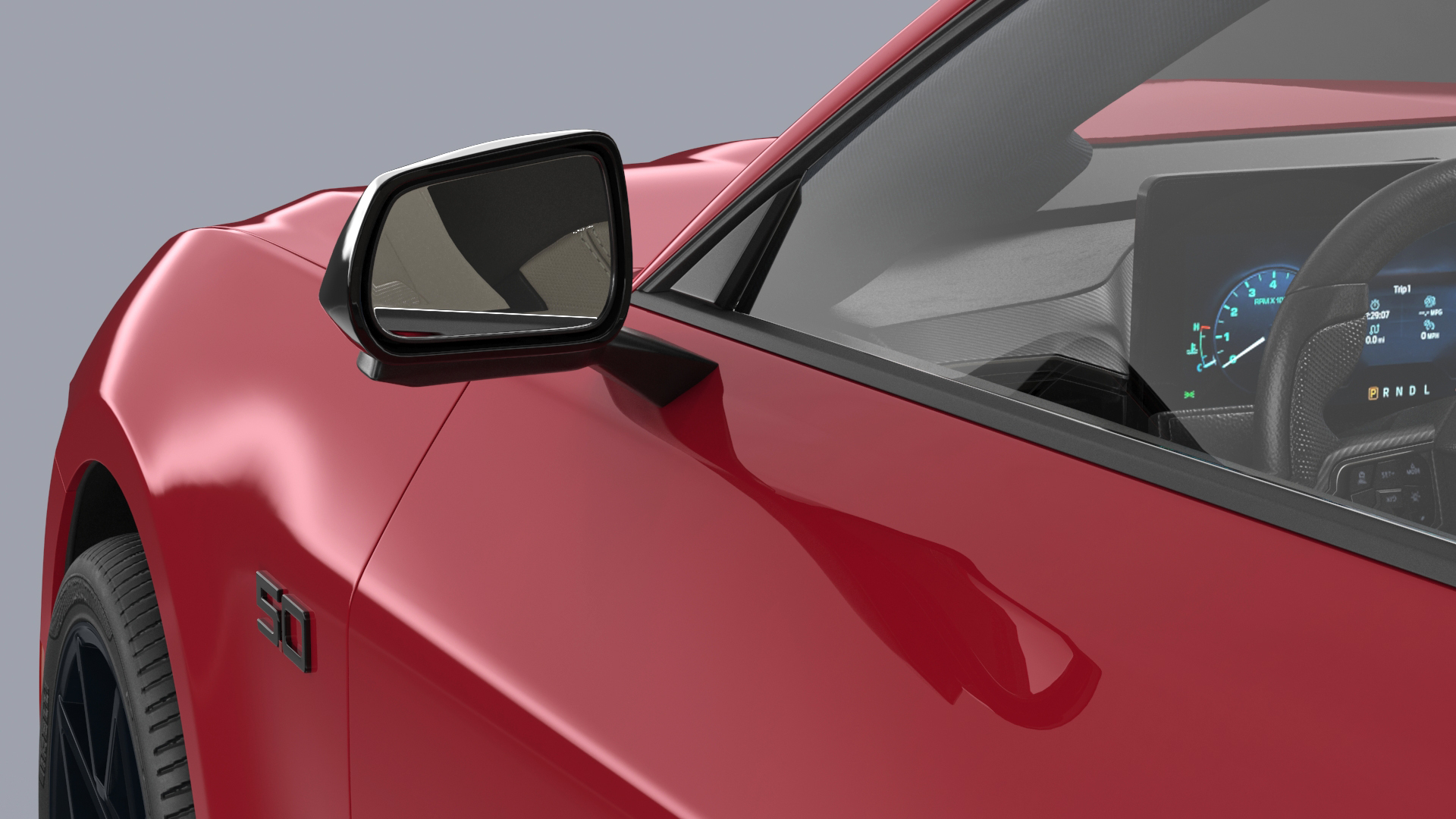 3D Ford Mustang 2024 Red