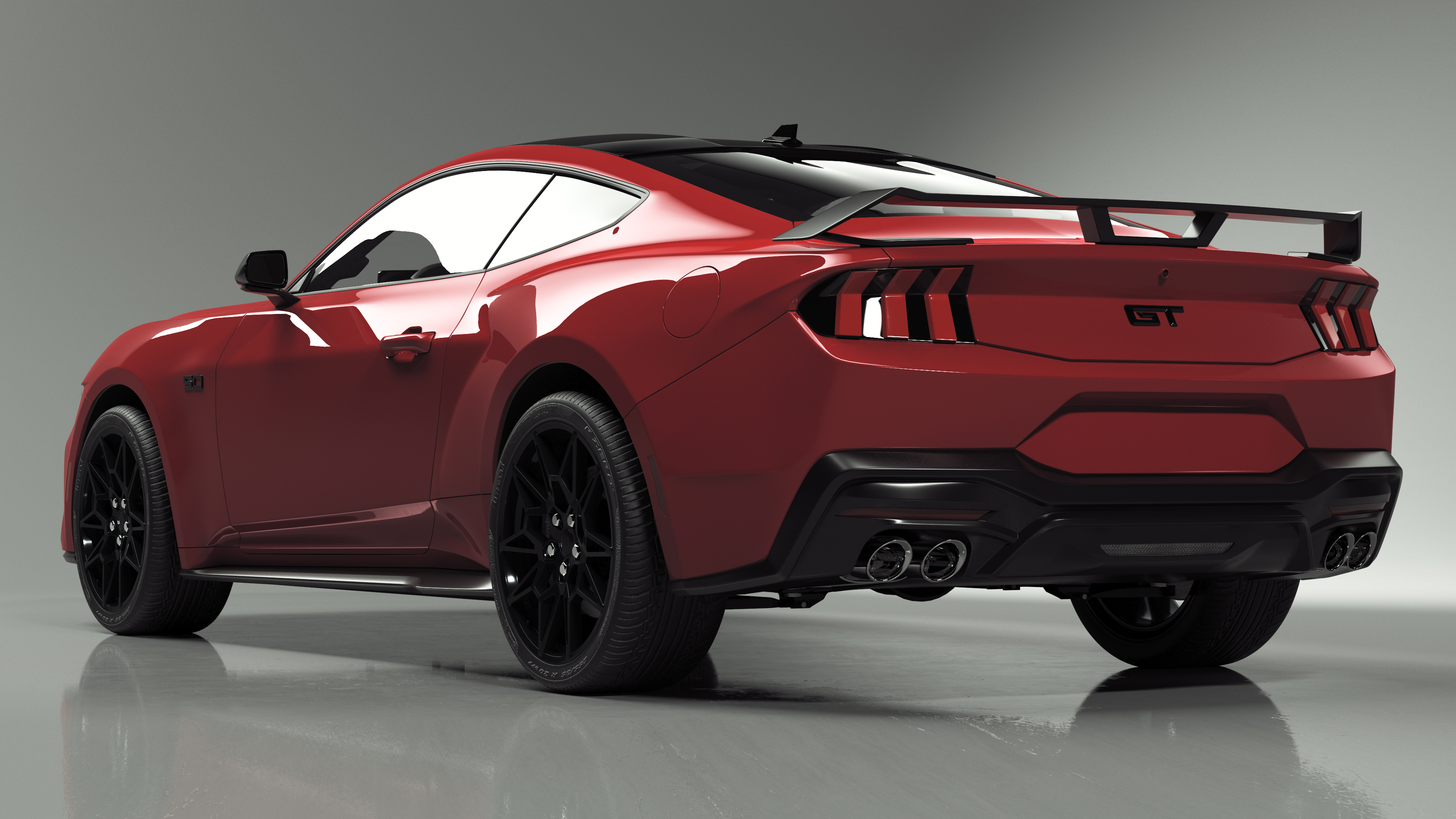 3D Ford Mustang 2024 Red