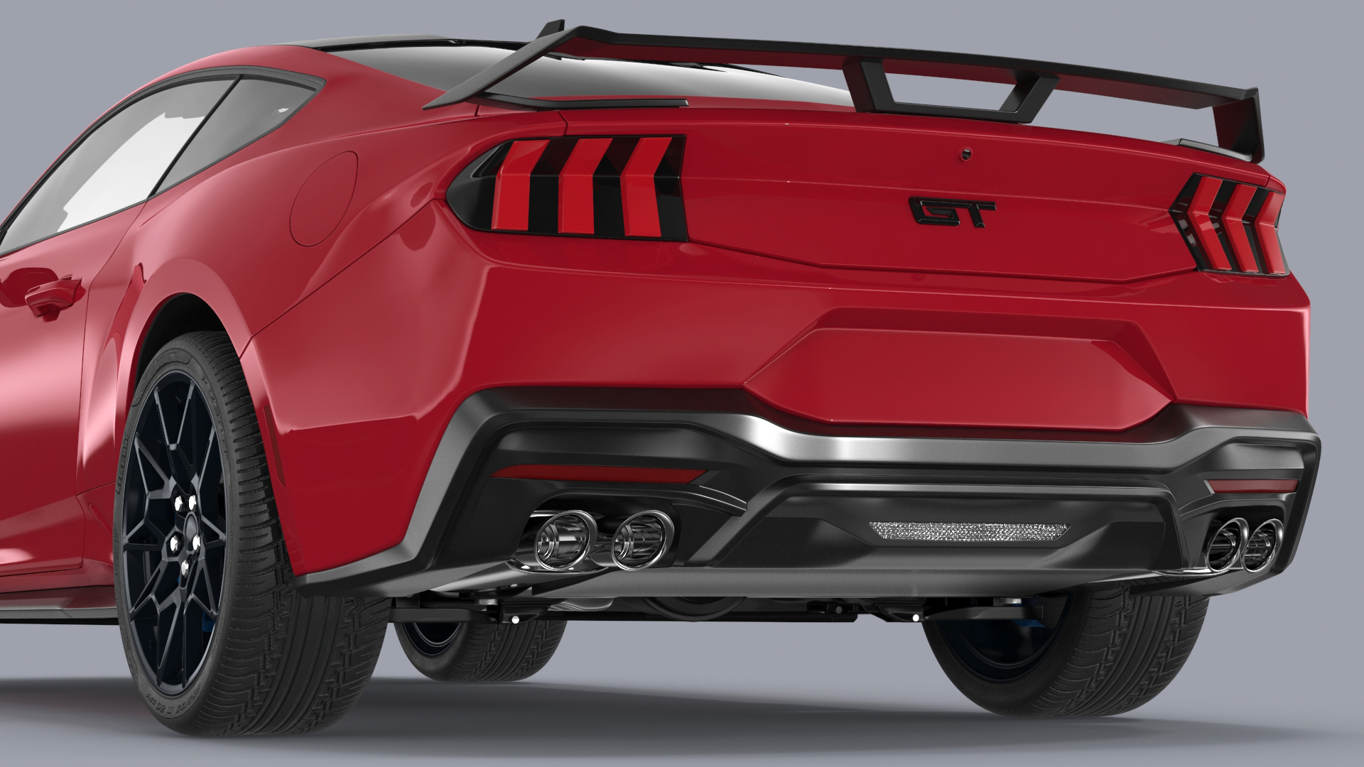 3D Ford Mustang 2024 Red