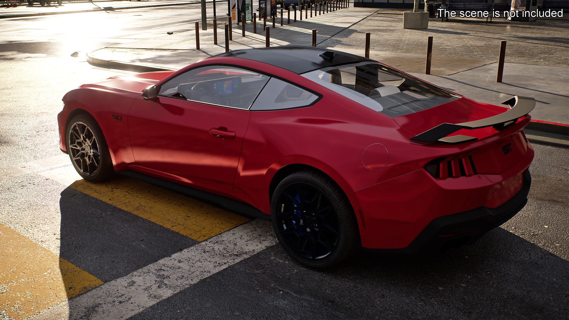 3D Ford Mustang 2024 Red