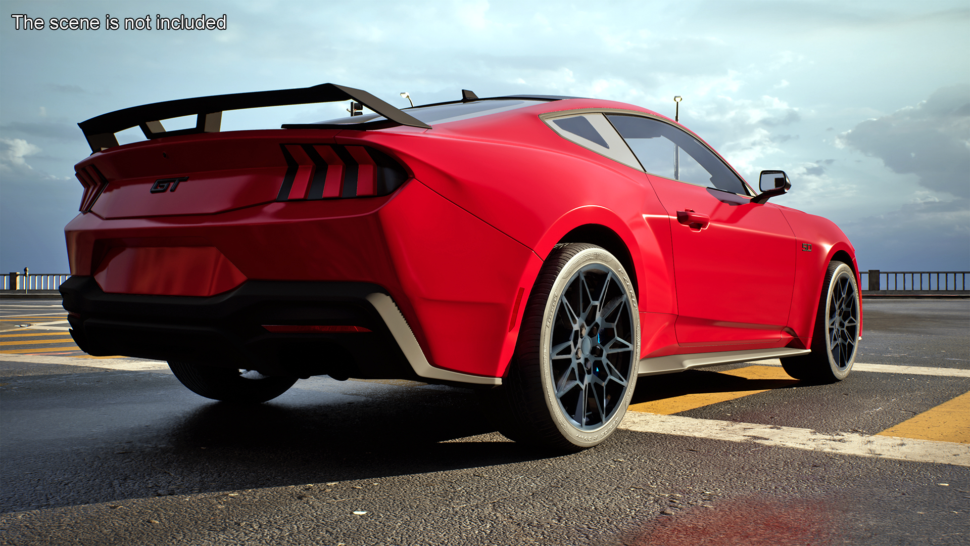 3D Ford Mustang 2024 Red