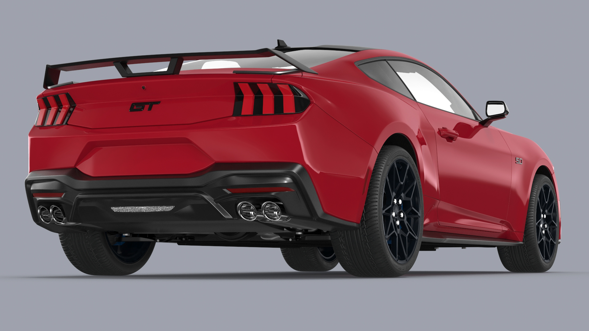 3D Ford Mustang 2024 Red