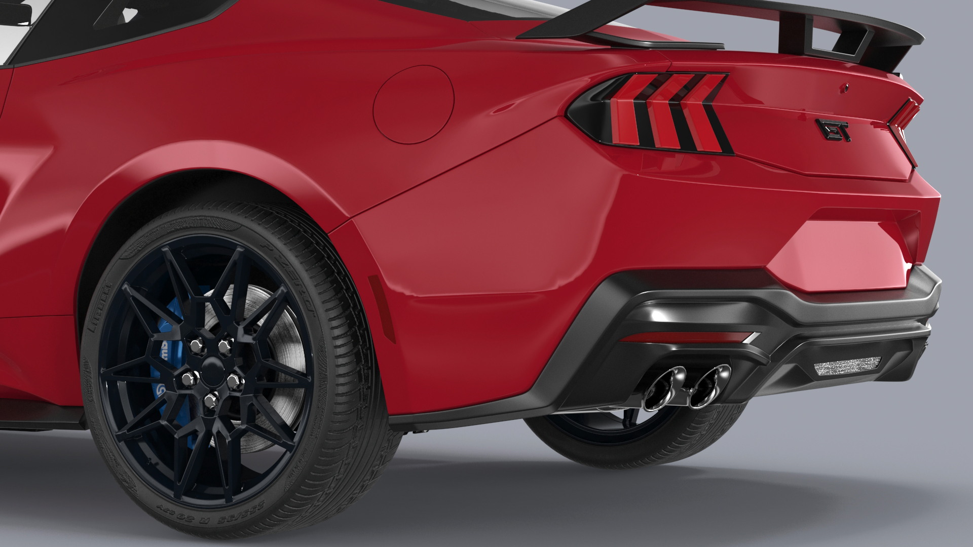 3D Ford Mustang 2024 Red