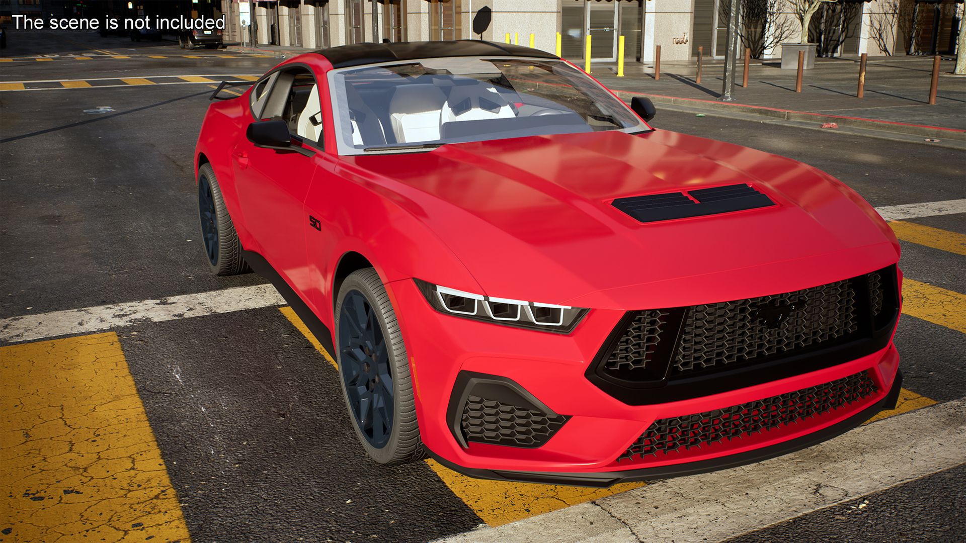 3D Ford Mustang 2024 Red