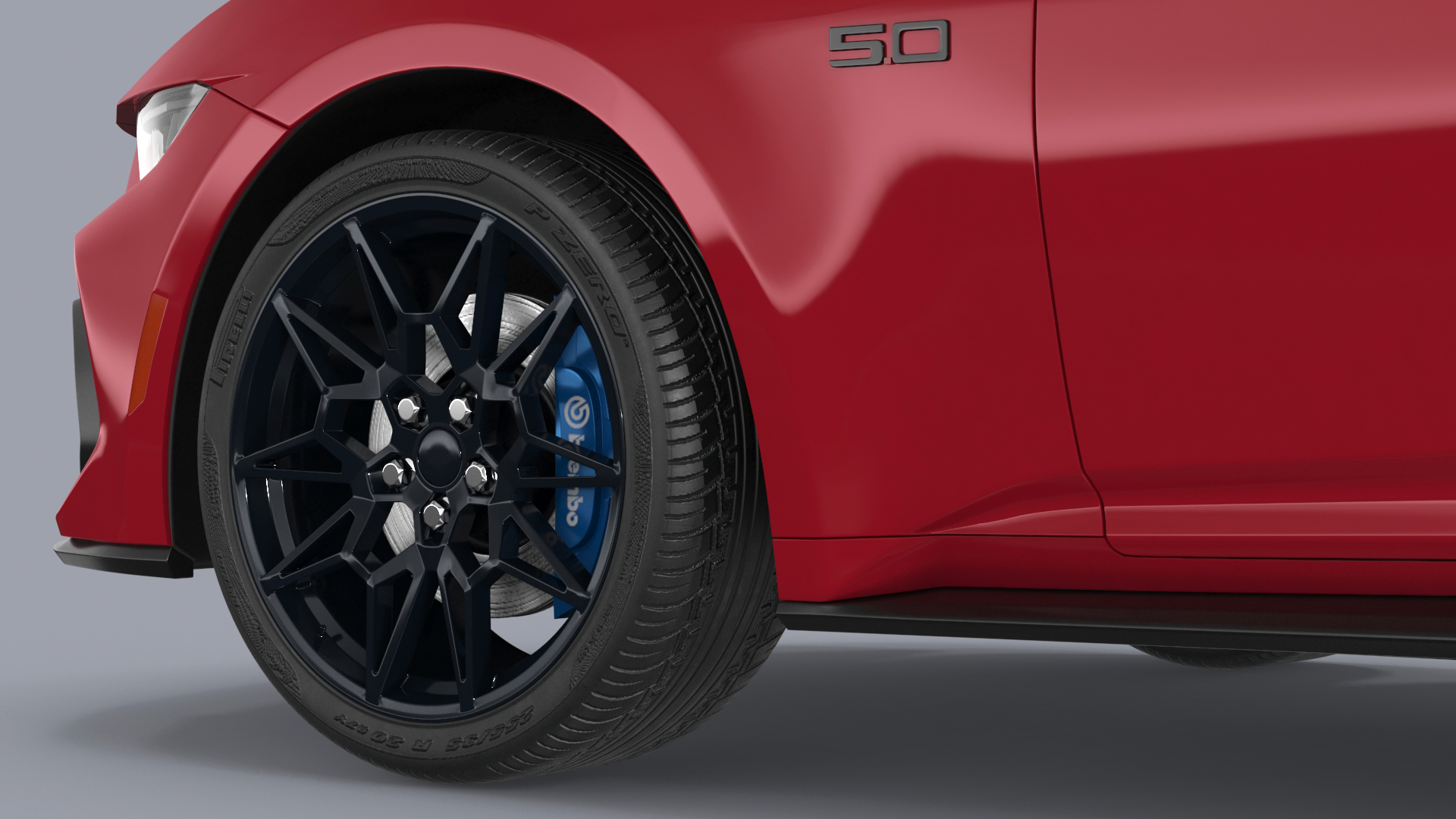 3D Ford Mustang 2024 Red