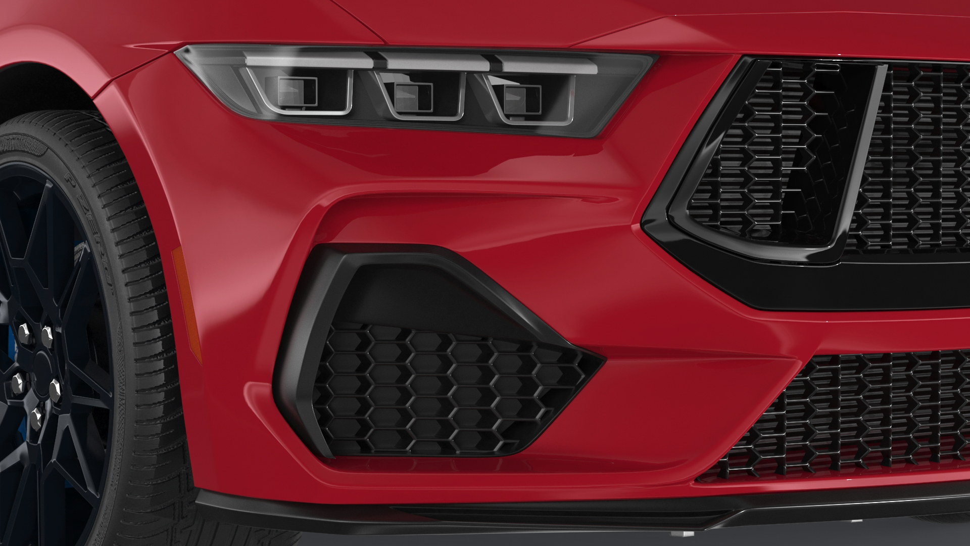3D Ford Mustang 2024 Red