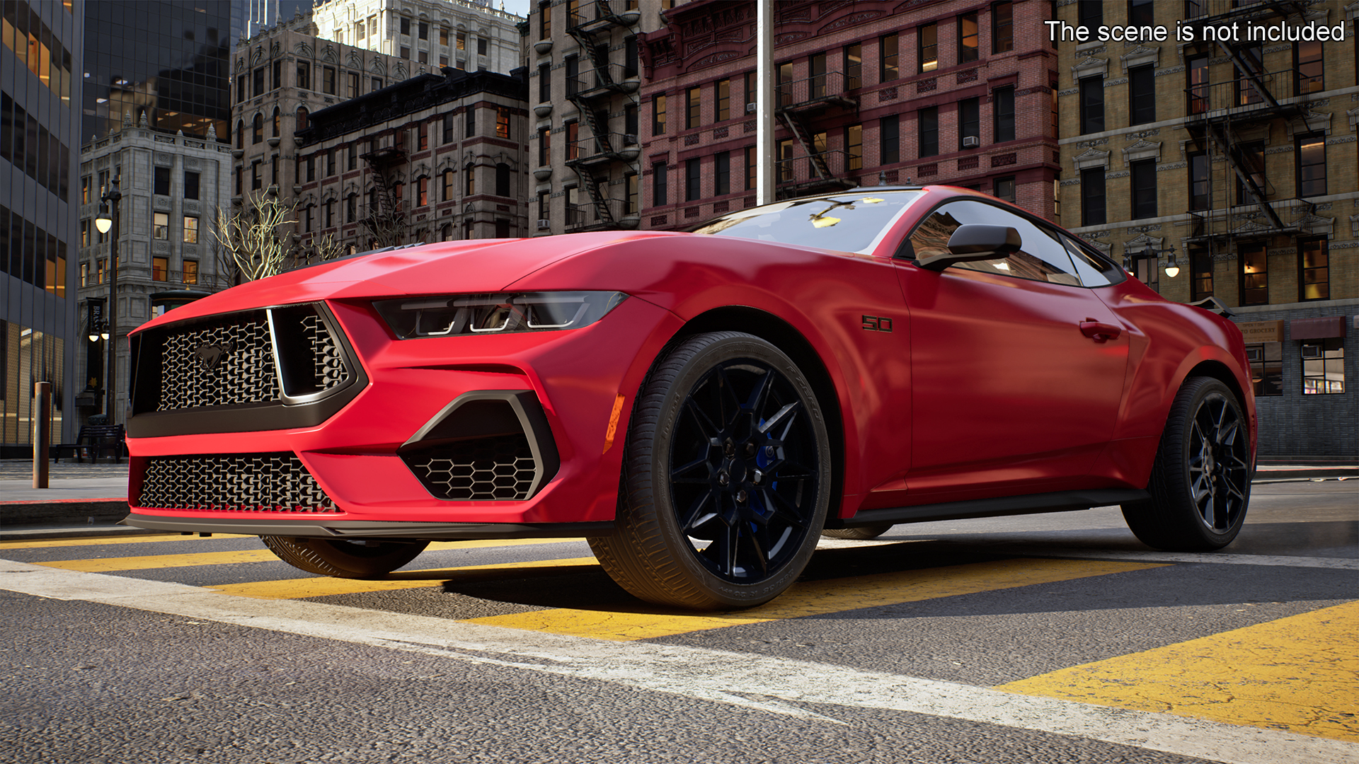 3D Ford Mustang 2024 Red