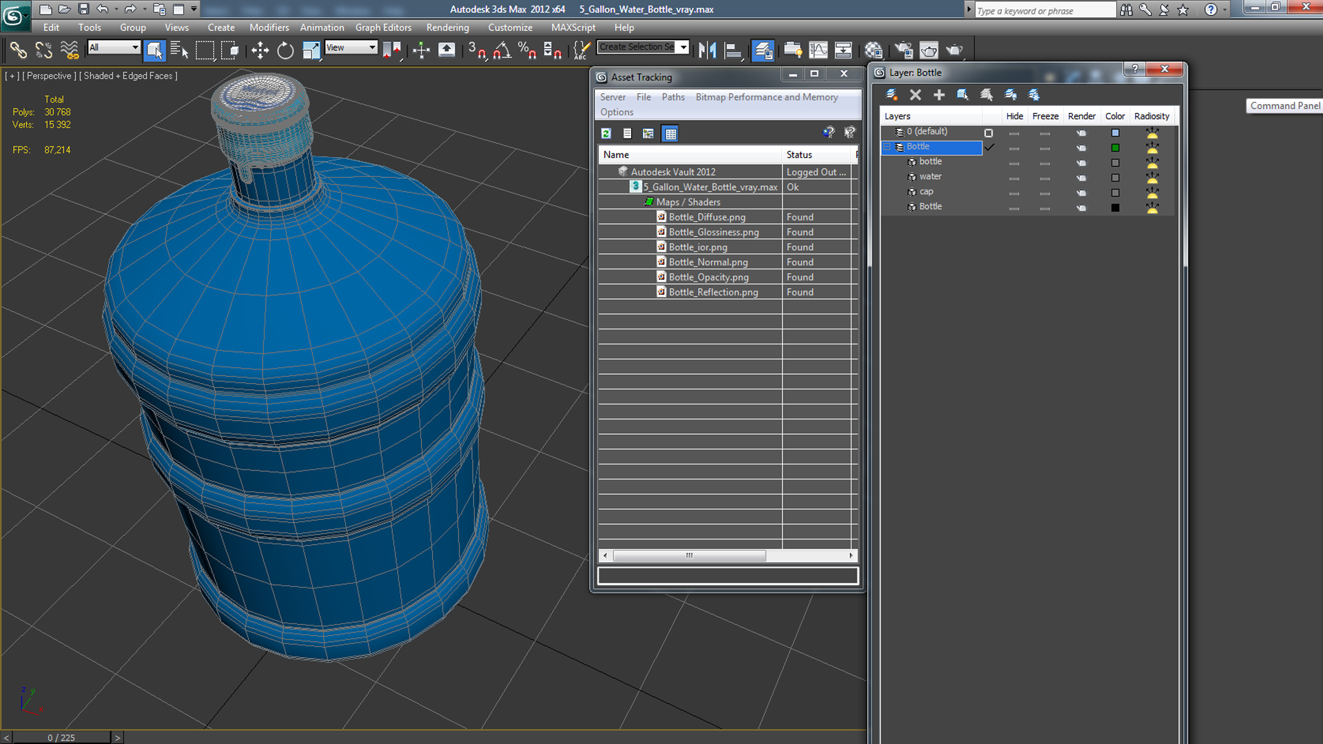 3D 5 Gallon Water Bottle