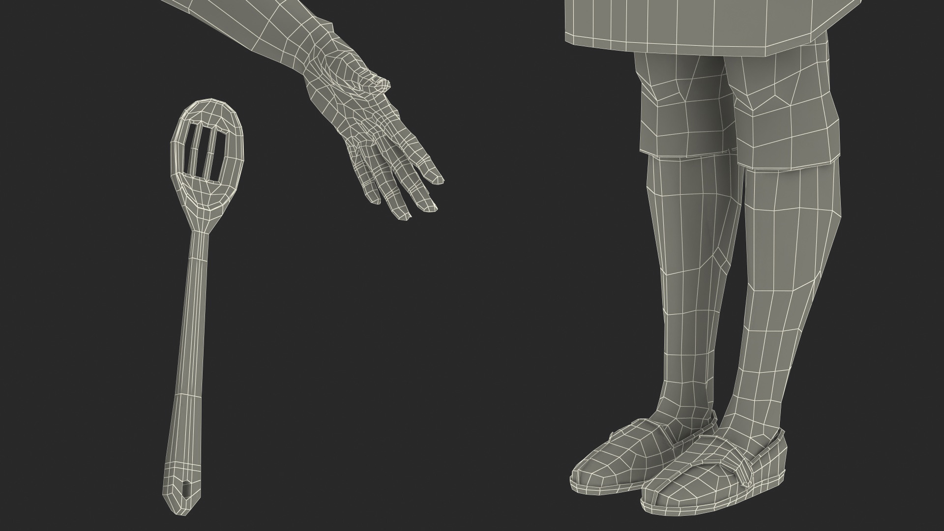 3D model Afro American Woman Kitchen Style Rigged