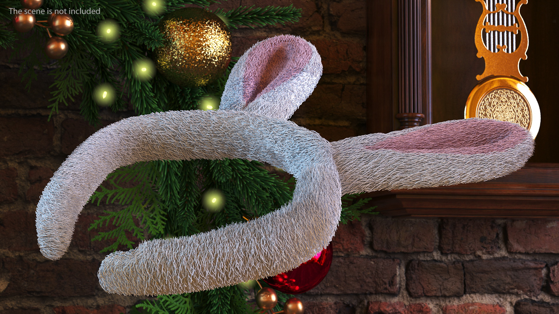 3D Bunny Ears Headband Fur model