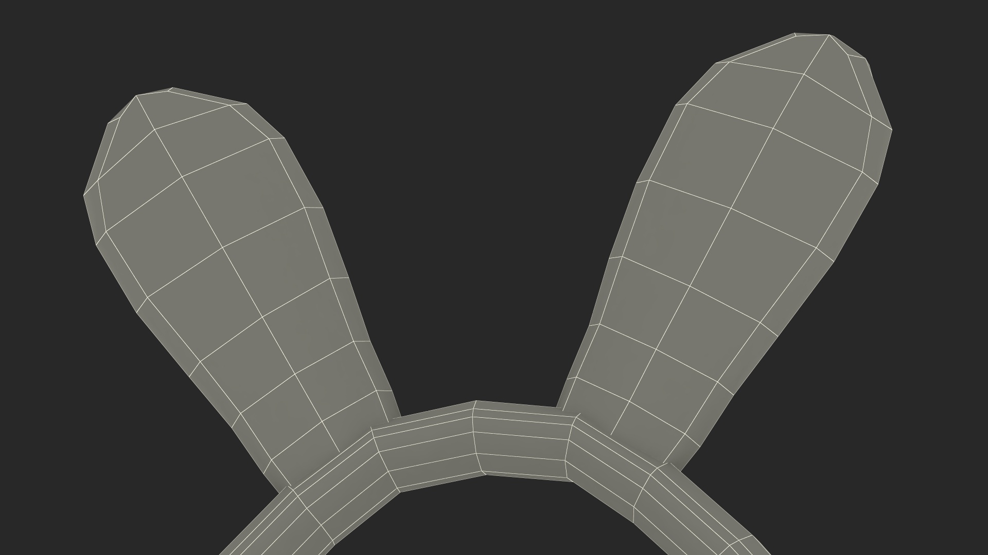 3D Bunny Ears Headband Fur model