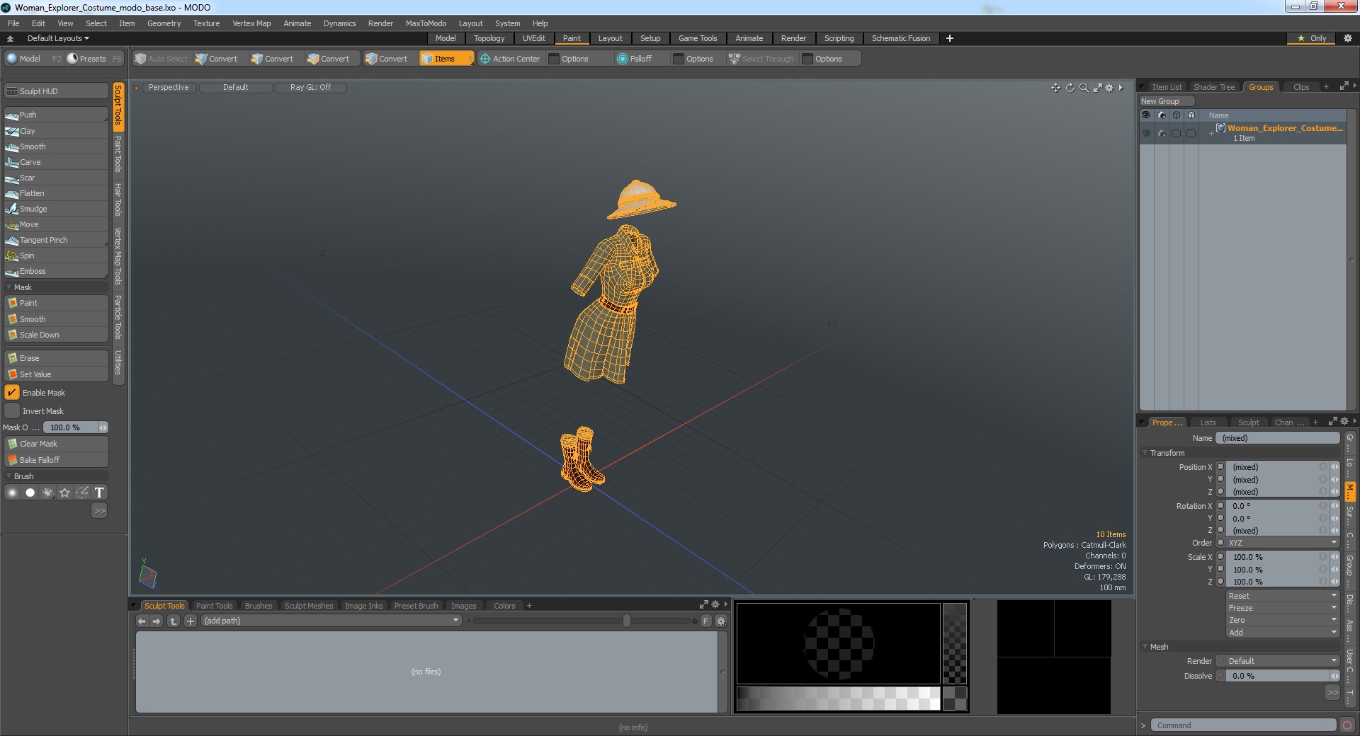 Woman Explorer Costume 3D